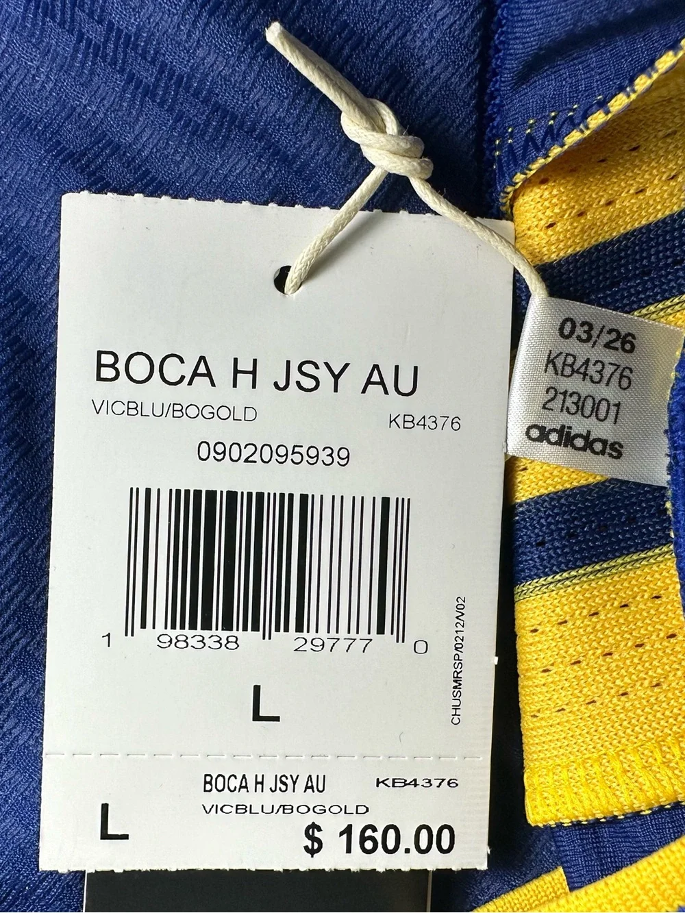 Boca Juniors 26/27 Home Adidas Climacool+ Authentic Jersey Size L NWT KB4376